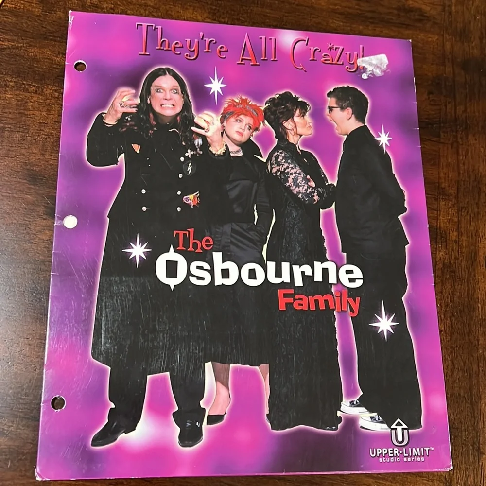 2 Ozbourne Family They Are All Crazy Vintage 2002 Notebook Binder Trapper Keeper